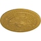 Ekena Millwork Naple Ceiling Medallion (Fits Canopies up to 3 3/8"), 37 1/2"OD x 3 3/8"P, Iridescent Gold CM37NAIGS - alternate 2